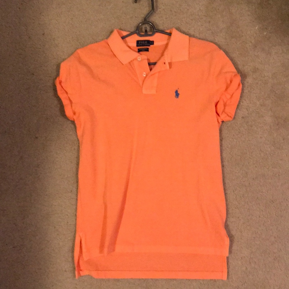 coral “the boyfriend” polo by ralph lauren